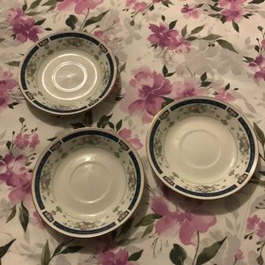 Vintage Lynns floral design small saucer 3 PCs